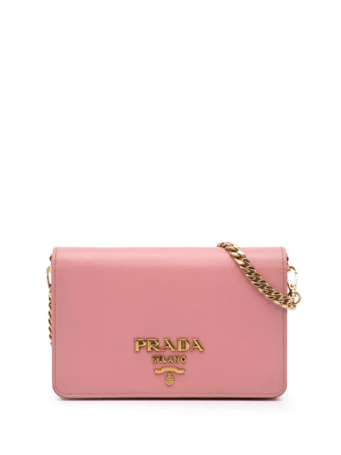 Prada Pre-Owned bolsa crossbody Wallet On Chain en Saffiano 2013-2024