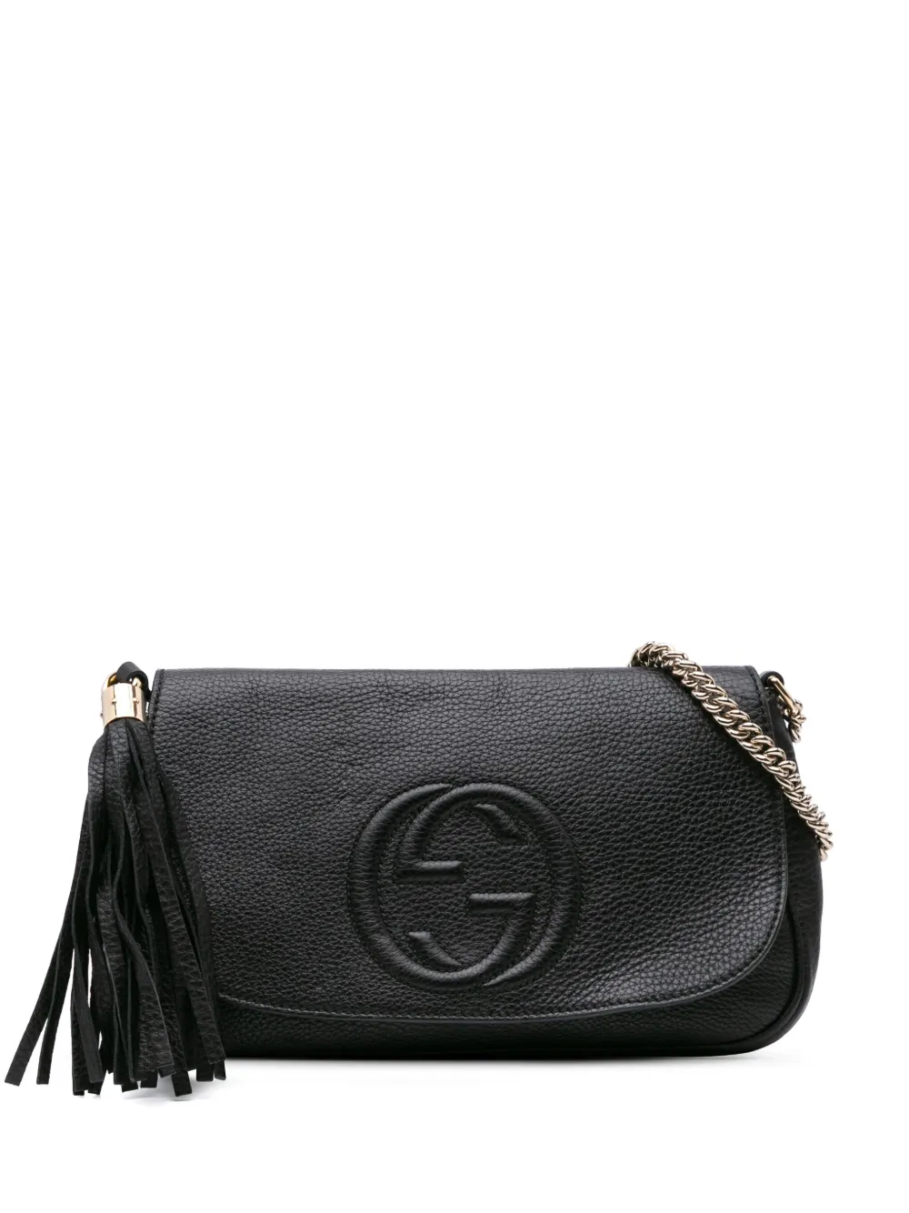 Gucci Pre-Owned 2016-2024 Medium Leather Soho Chain Flap crossbody bag | Black | Image 1