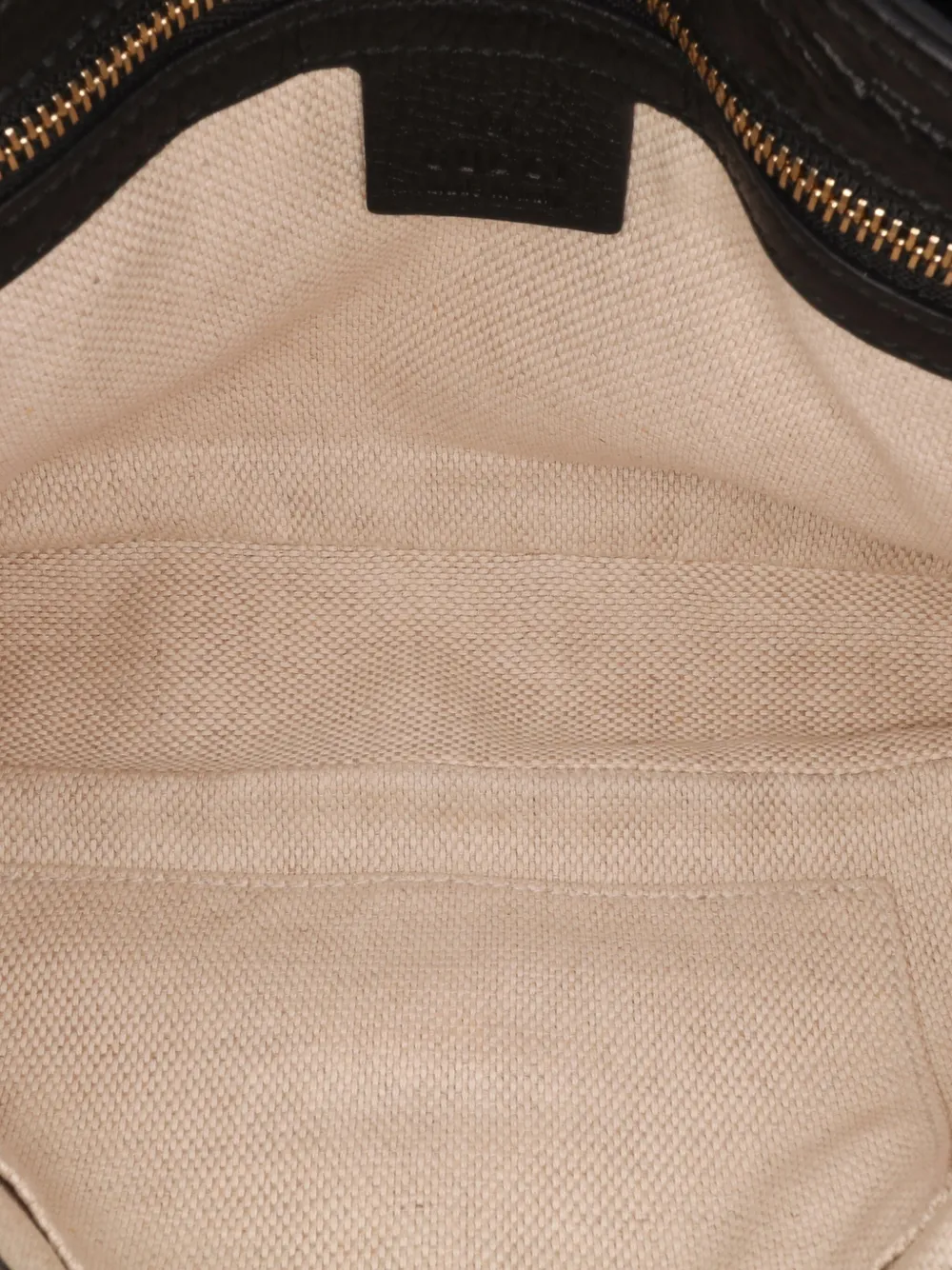 Pre-owned Gucci 2016-2024 Medium Leather Soho Chain Flap Crossbody Bag In Black