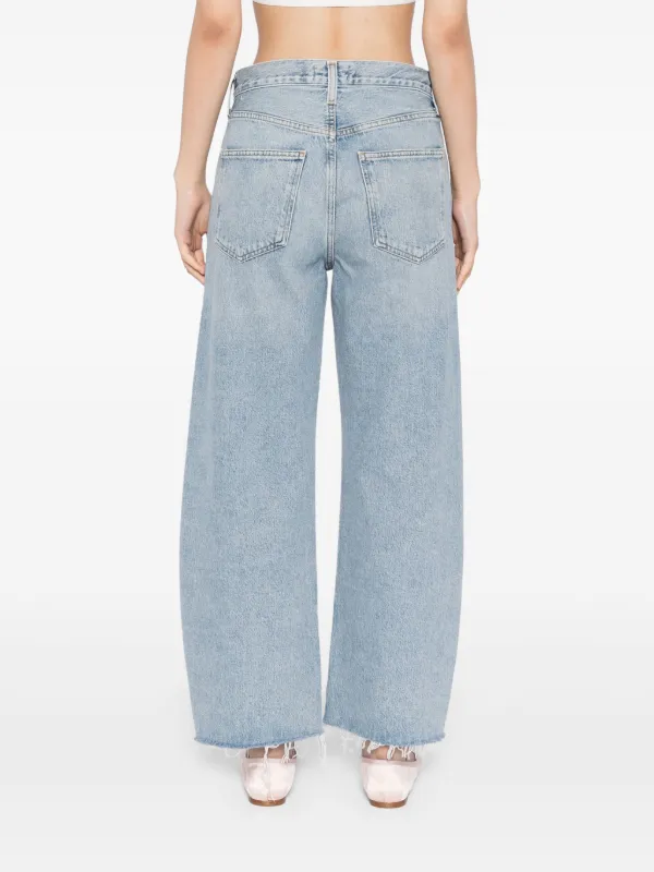AGOLDE Low Curve Fray Jeans | Blue | FARFETCH