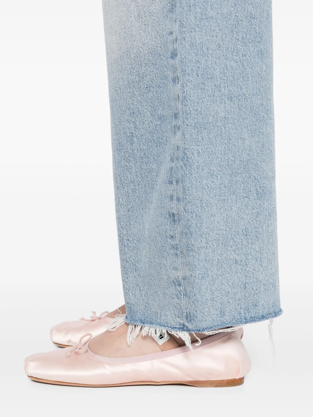 AGOLDE Jeans met franje Blauw