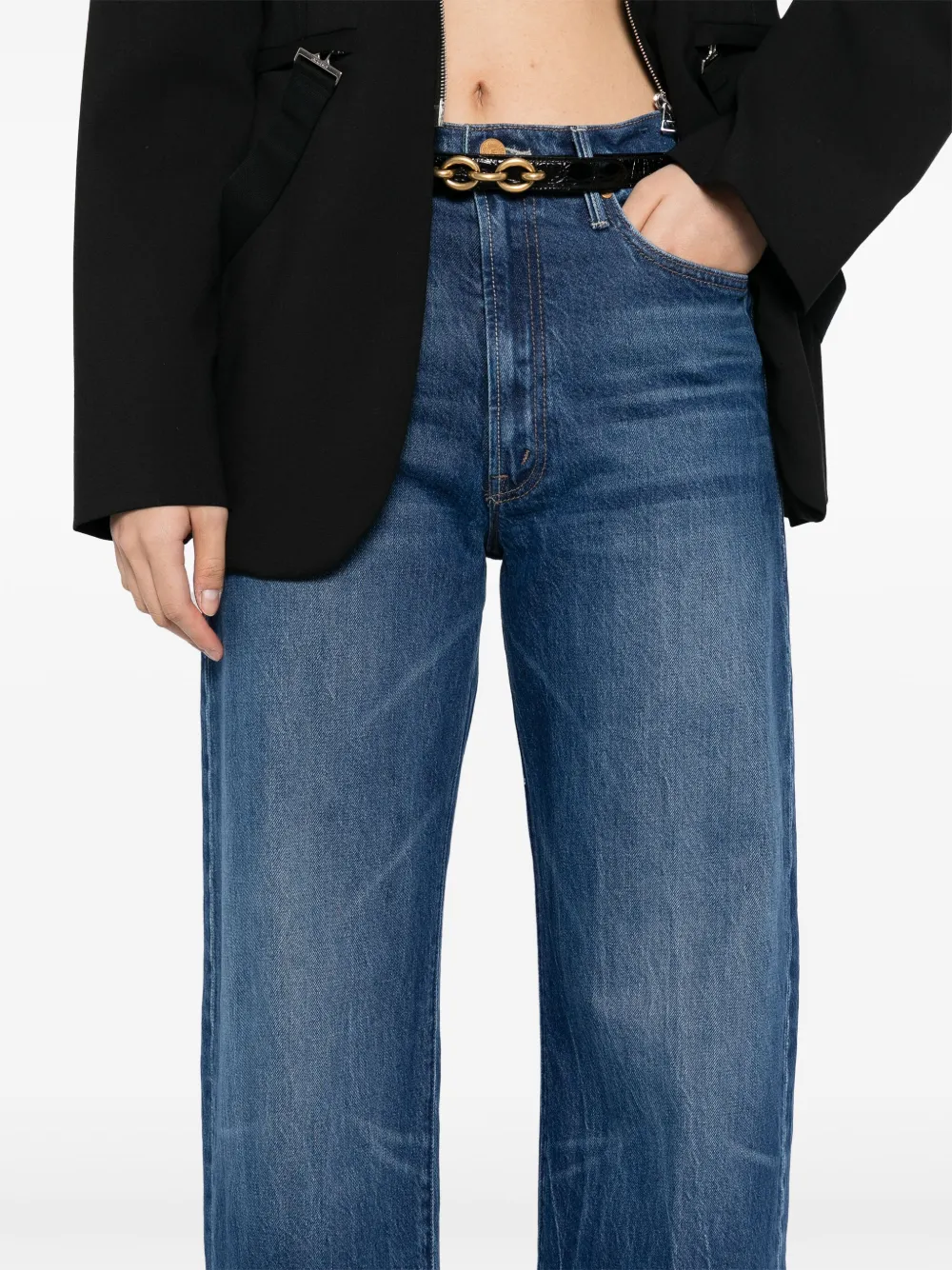 MOTHER The Lasso Sneak jeans Blauw