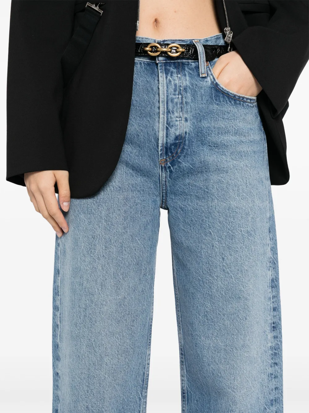 Agolde High-waisted Jeans In Blue