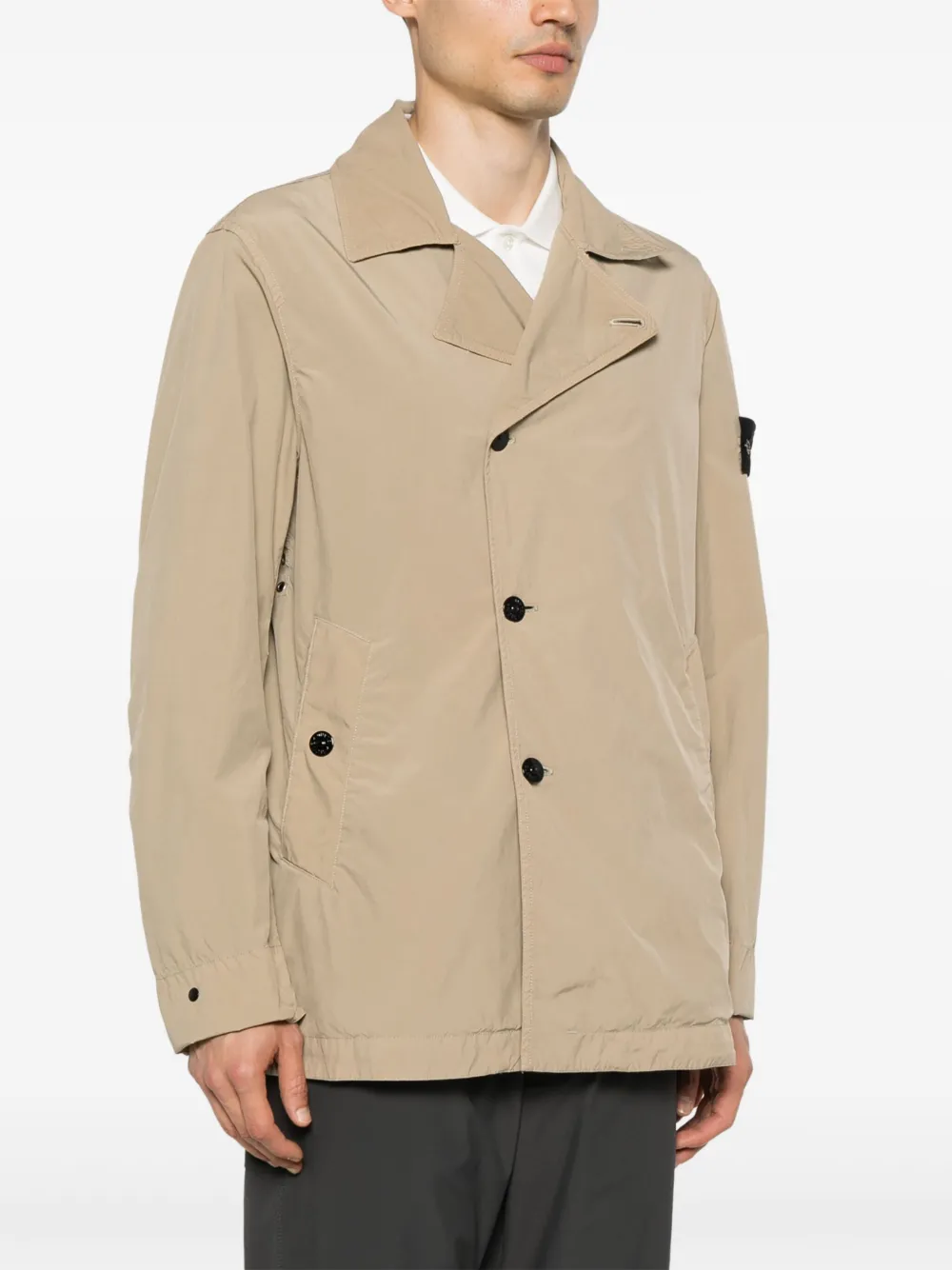 Stone Island Jack met Compass-logopatch Beige