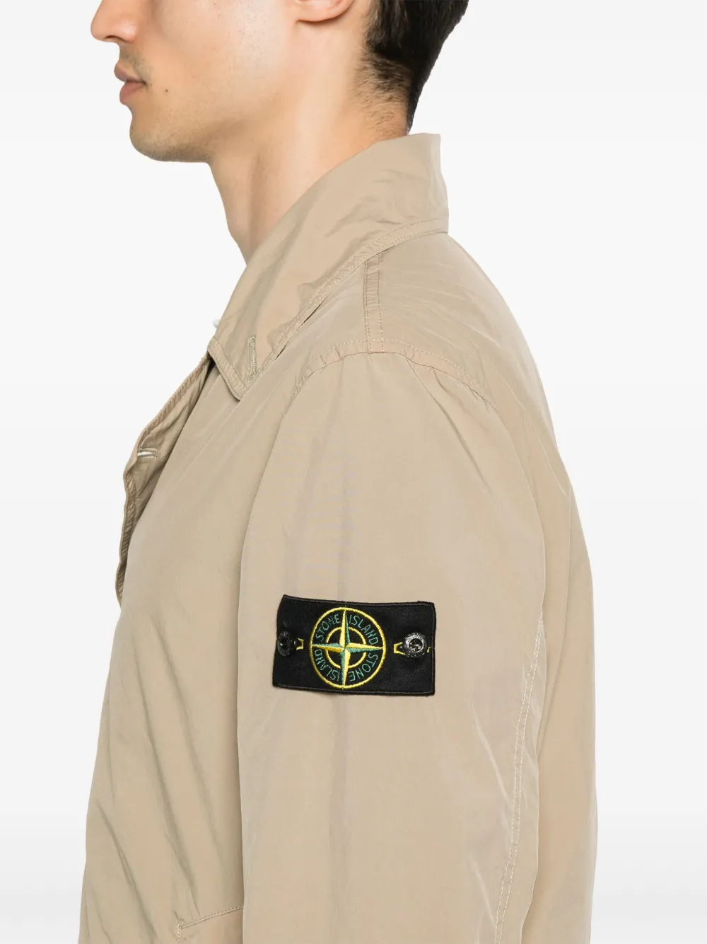 Stone Island Jack met Compass-logopatch Beige