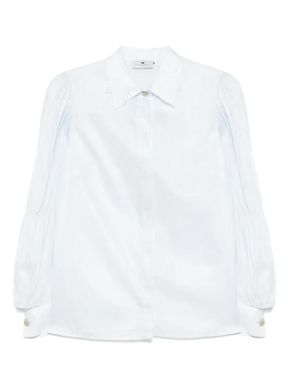 Elisabetta Franchi Mousseline blouse met fladdermouwen Blauw