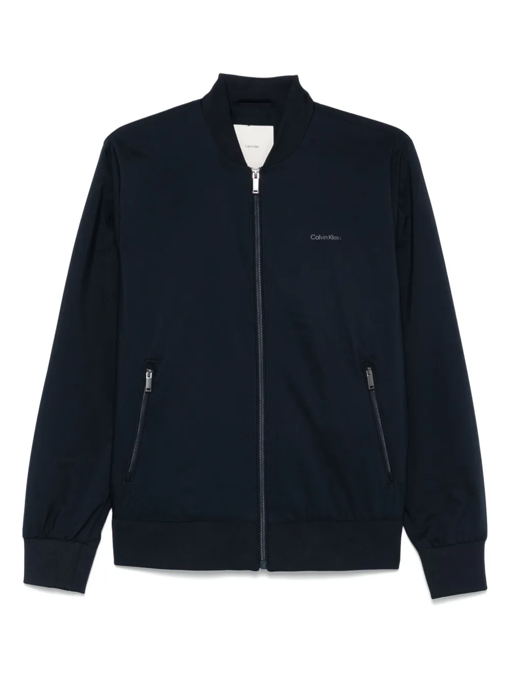 Calvin Klein logo-print bomber jacket | Blue | Image 1