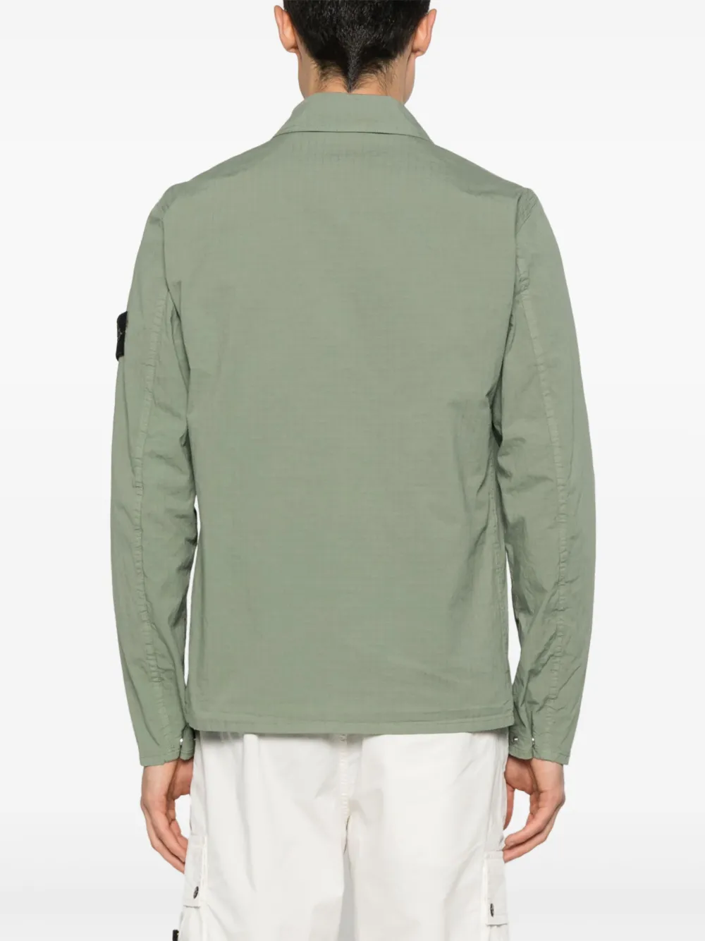 Stone Island Shirtjack met Compass-logopatch Groen