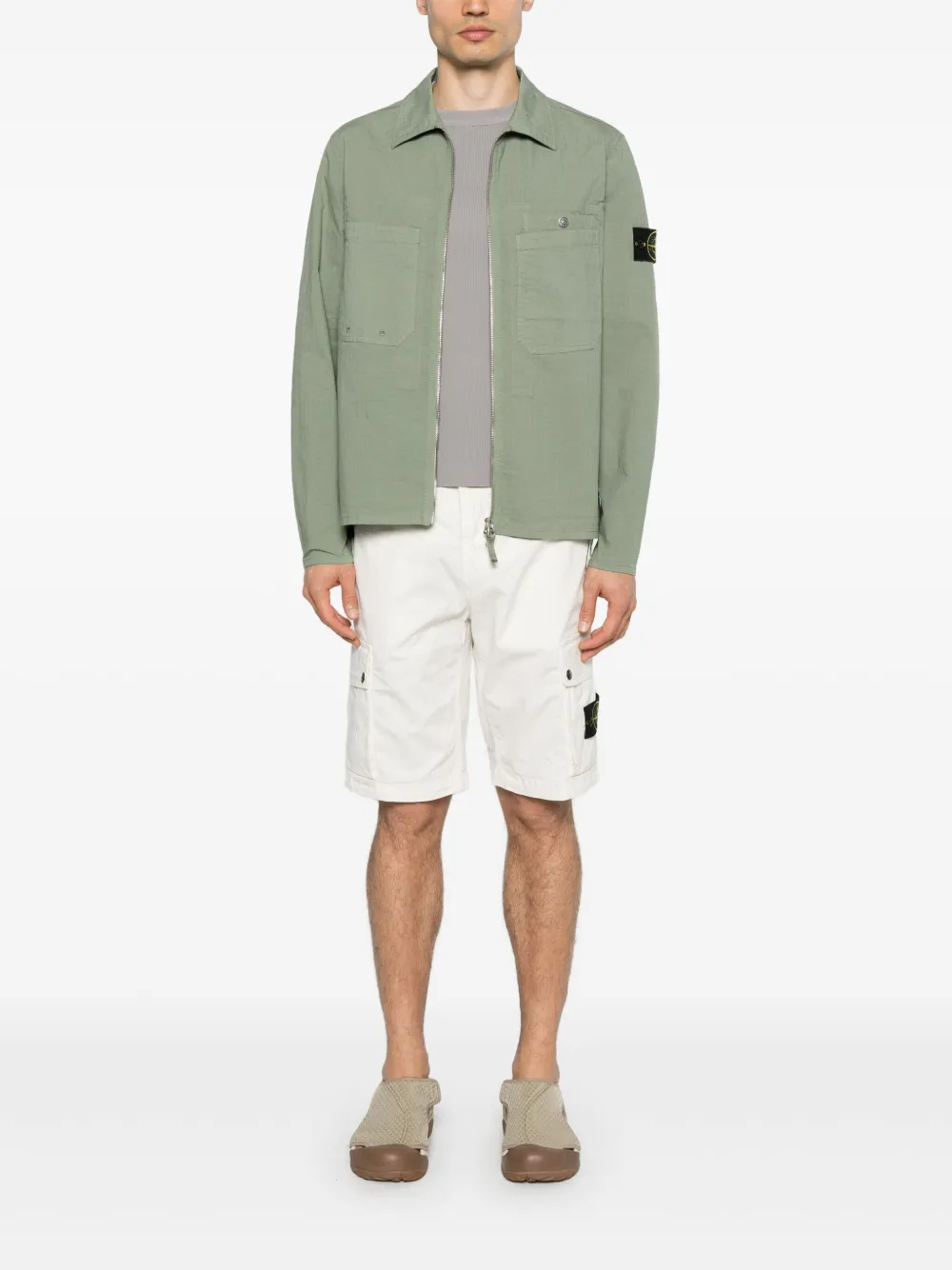 Stone Island Hemdjacke mit Kompass-Patch | Leichte Jacken | Image 2