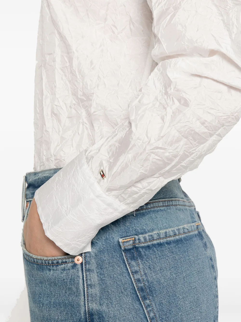 Tommy Hilfiger Gekreukeld blouse Wit