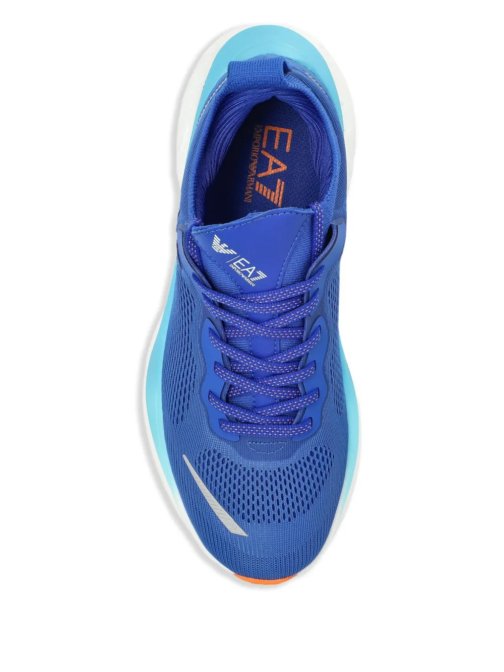 Ea7 Emporio Armani logo-patch trainers Blue