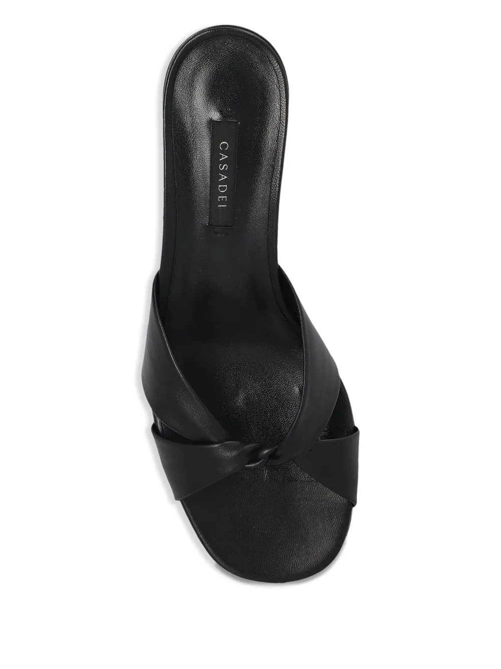 Casadei 70mm leather mules Black