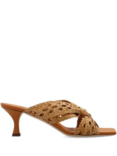 Casadei mules con detalle entretejido
