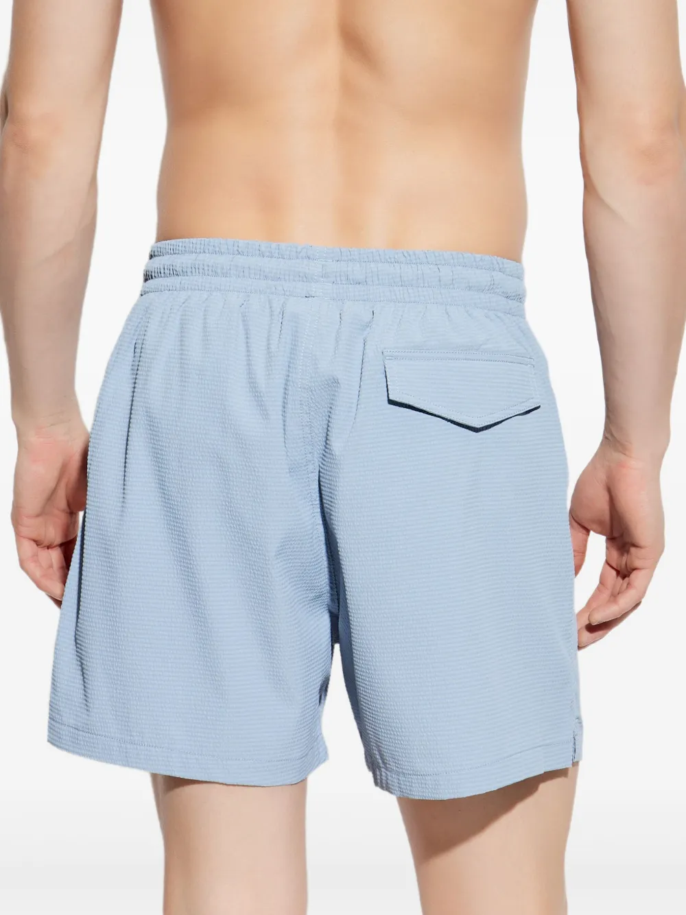 Emporio Armani Zwembroek met logopatch Blauw