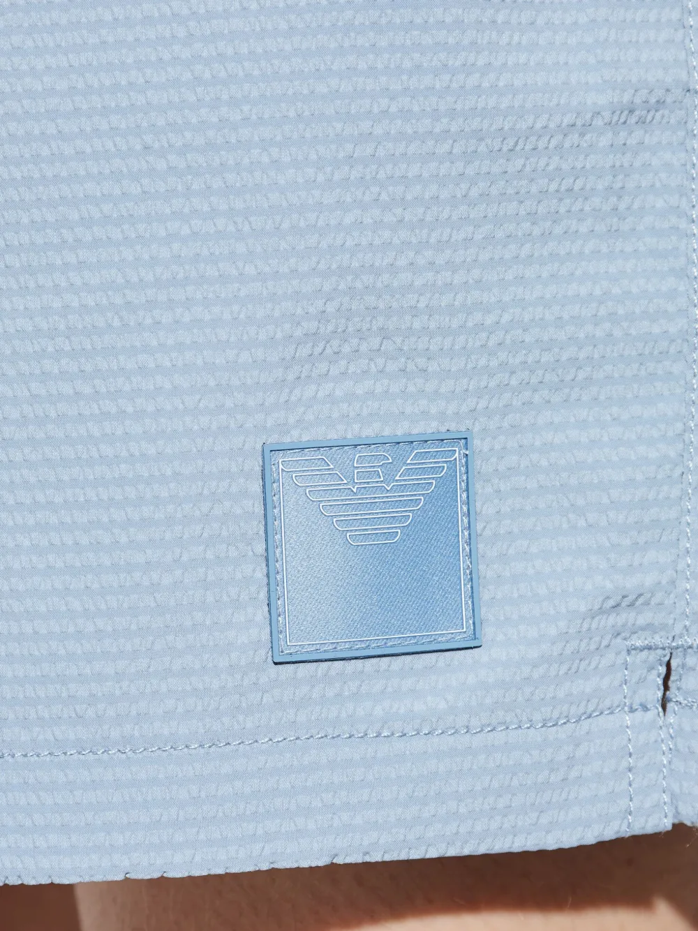 Emporio Armani Zwembroek met logopatch Blauw