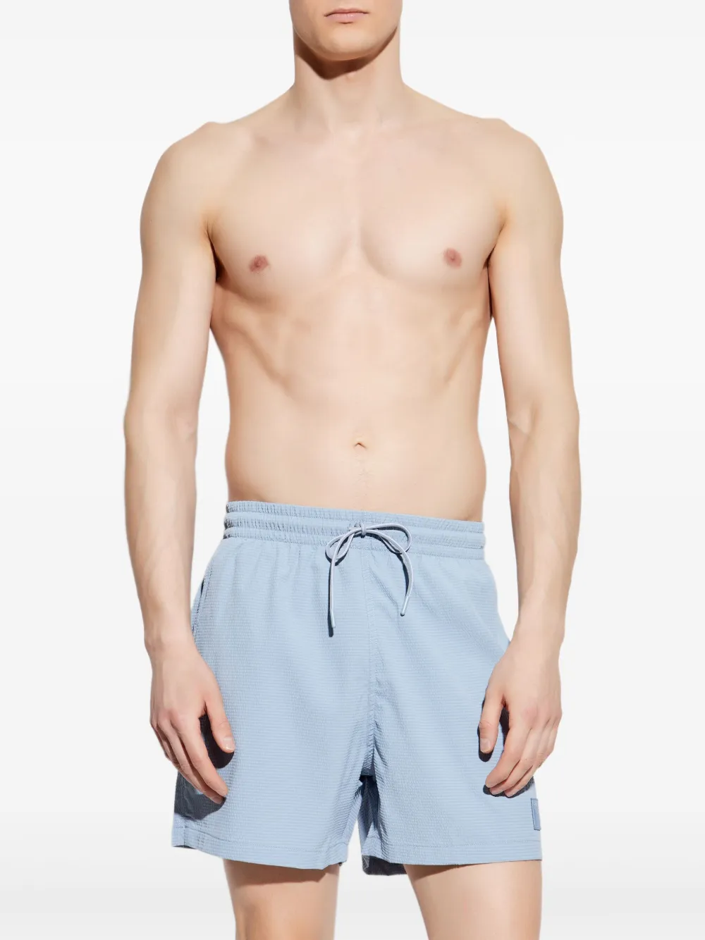 Emporio Armani Zwembroek met logopatch Blauw
