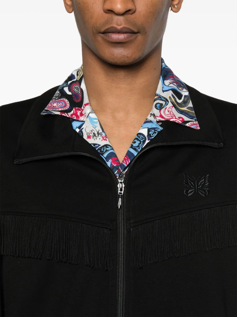Needles Sweater met franje Zwart