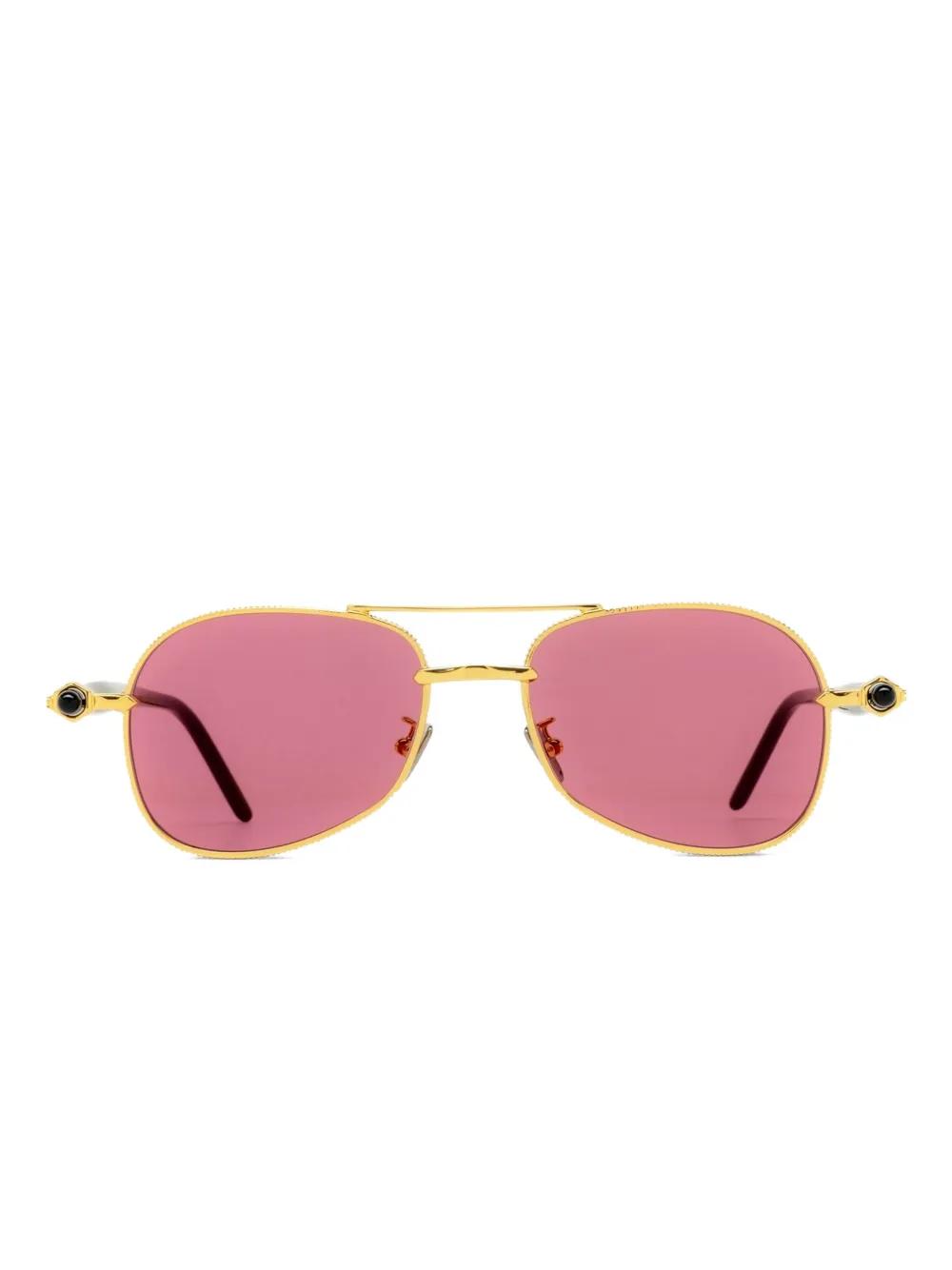 Kuboraum double-bridge pilot-frame sunglasses | Gold | Image 1