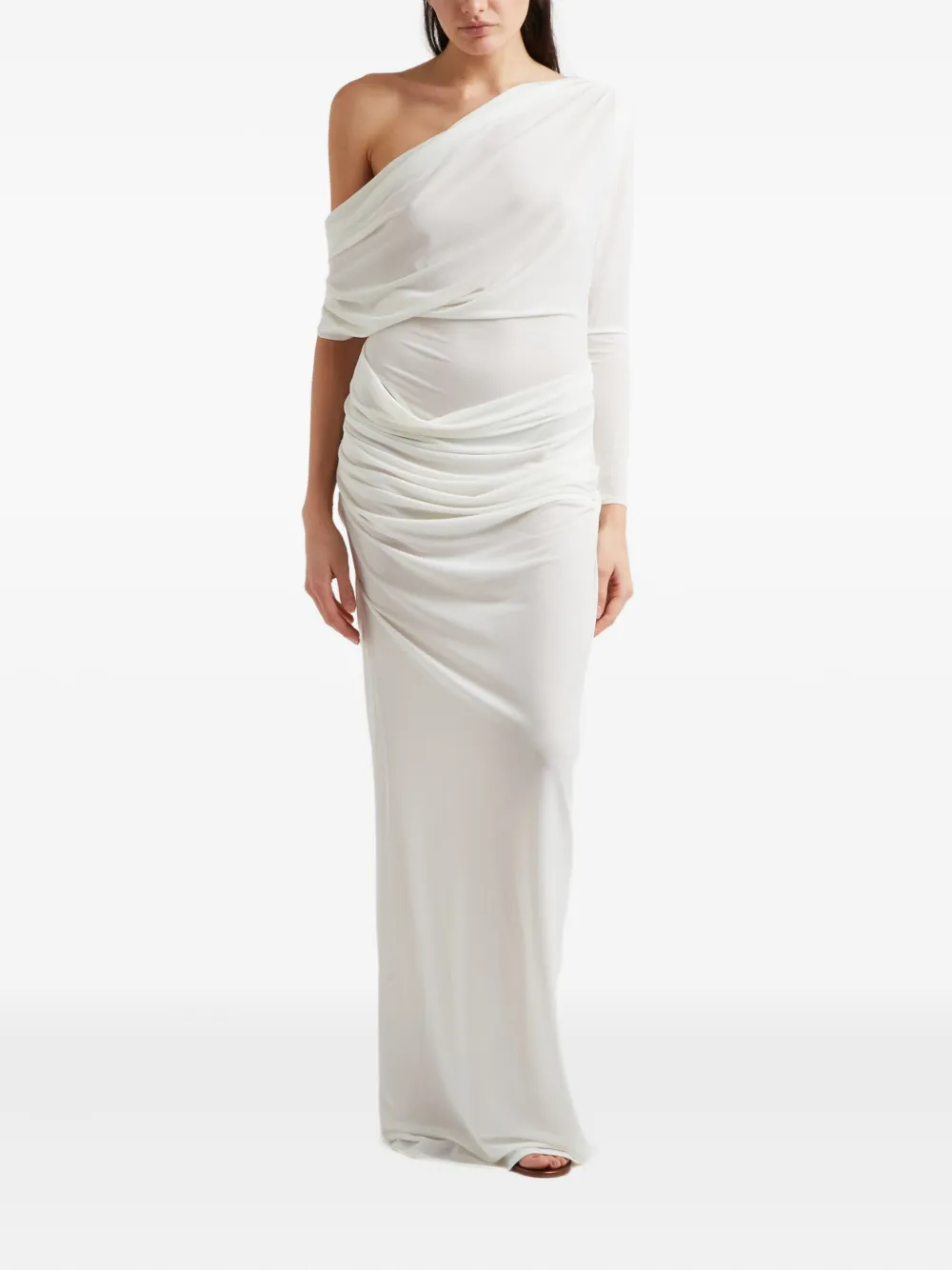Alex Perry Maxi-jurk met enkele mouwen - Wit