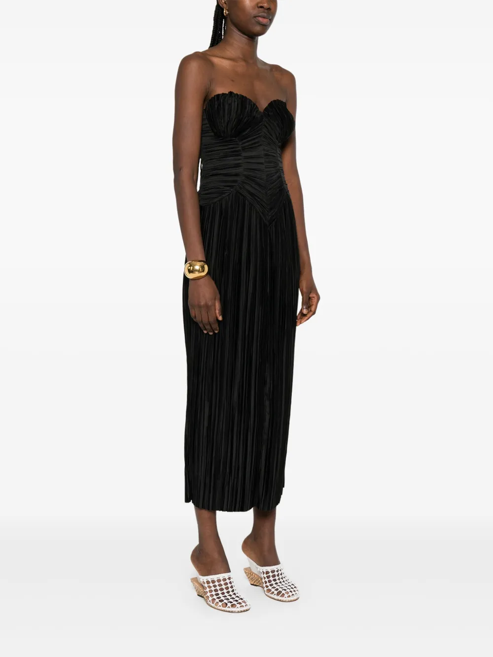 Shop Cult Gaia Ashika Midi Dress In Black