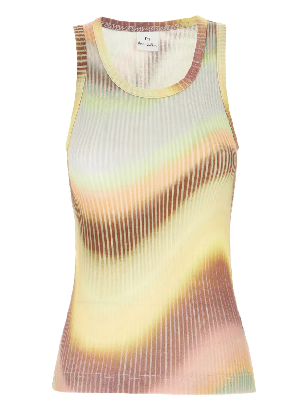ribbed tie-dye top