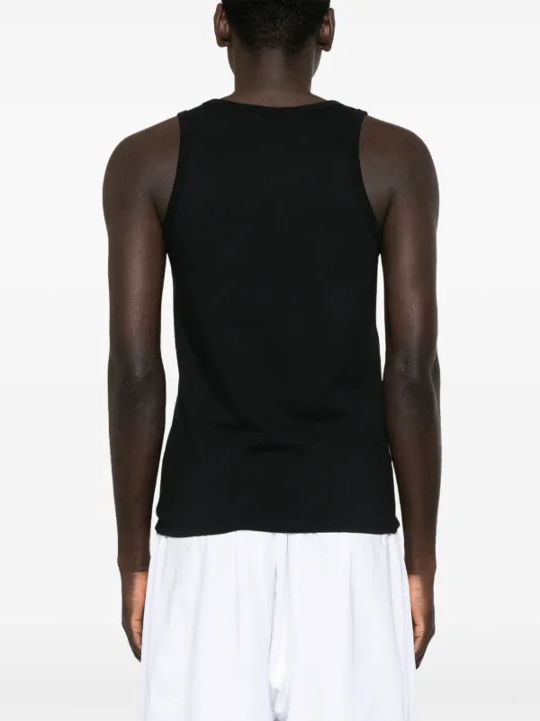MARNI タンクトップ Marni logo-embroidered Tank Top | ブラック | FARFETCH JP