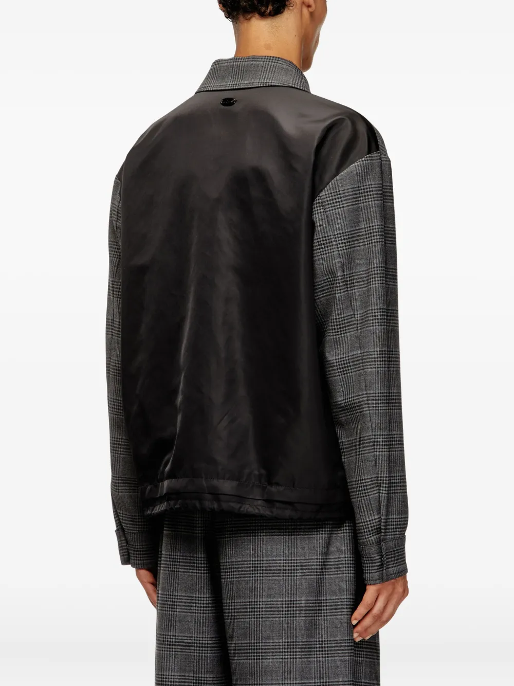 Diesel J-Ting geruit shirtjack met rits Grijs