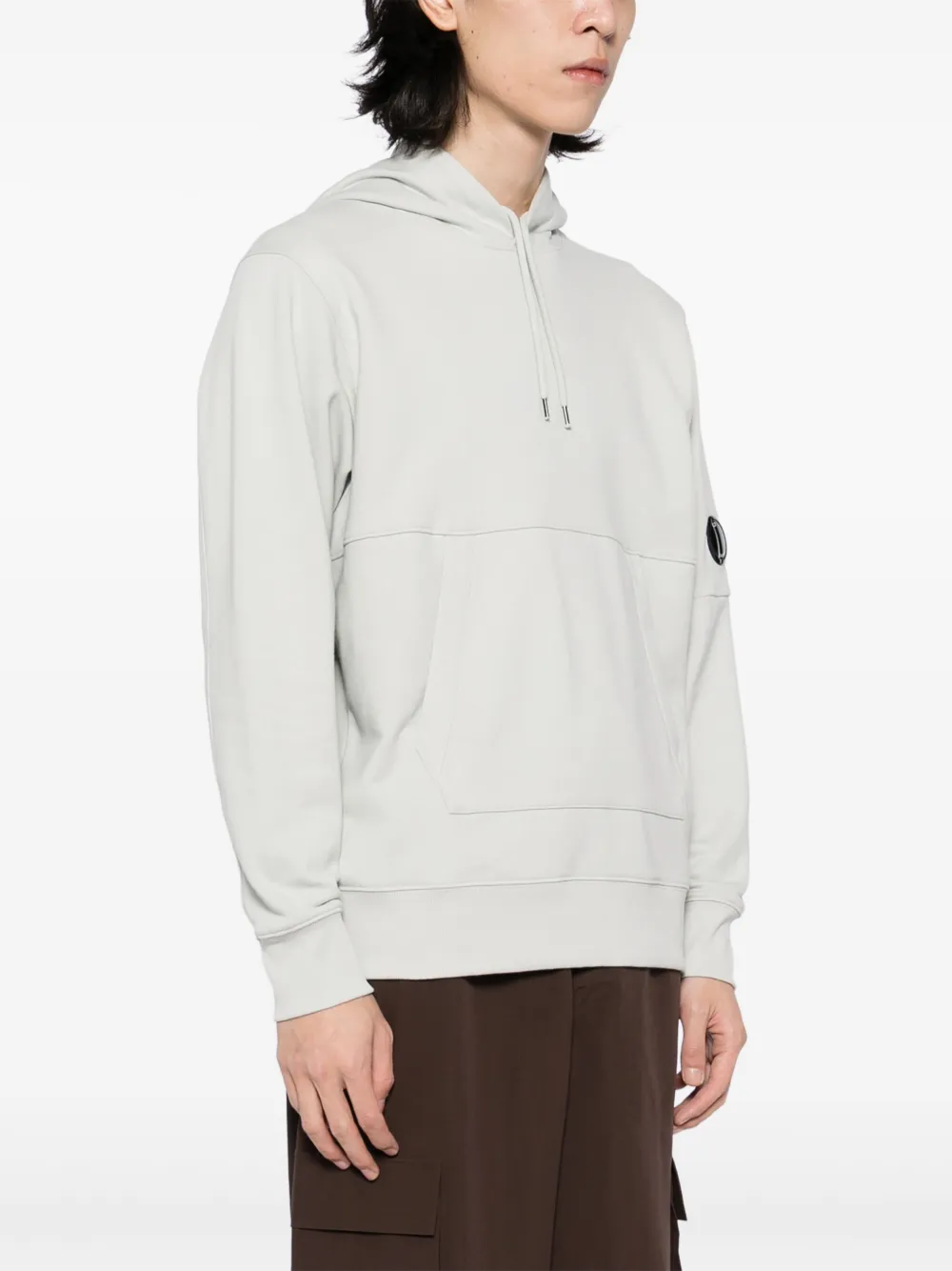 C.P. Company Fleece hoodie met reliëf Grijs