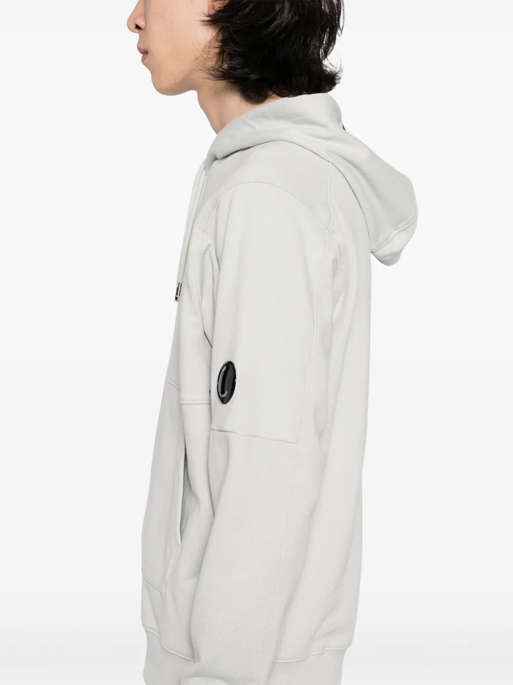 C.P. Company Fleece hoodie met reliëf Grijs