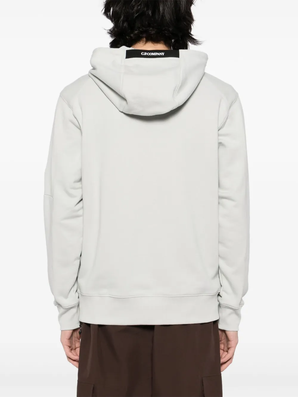 C.P. Company Fleece hoodie met reliëf Grijs