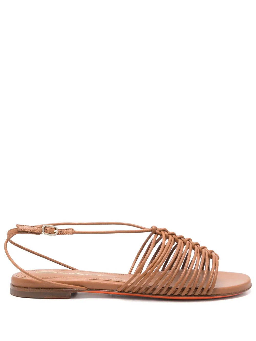 Santoni Leren sandalen Bruin
