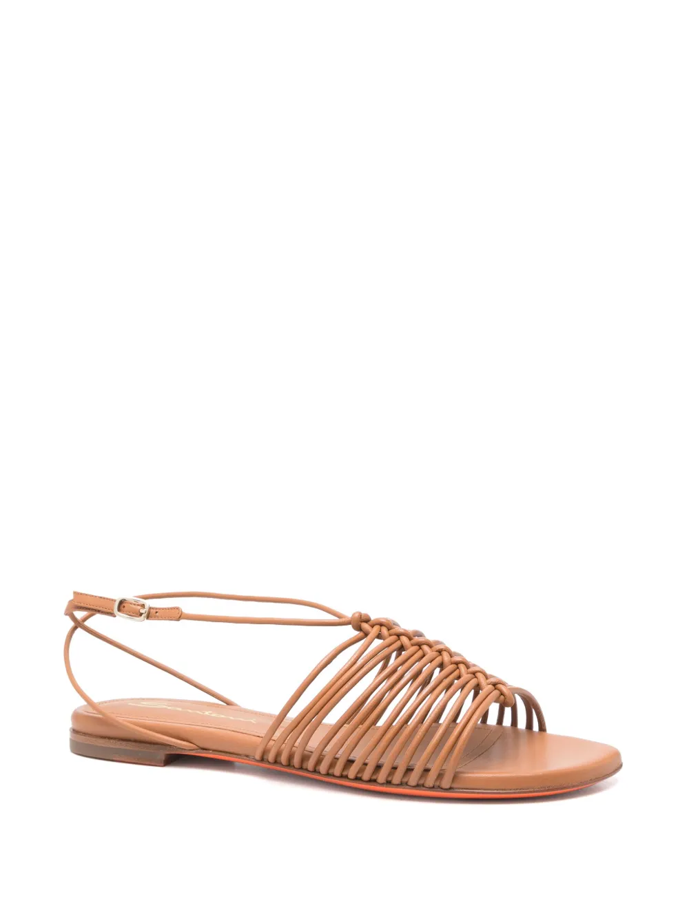 Santoni Leren sandalen - Bruin