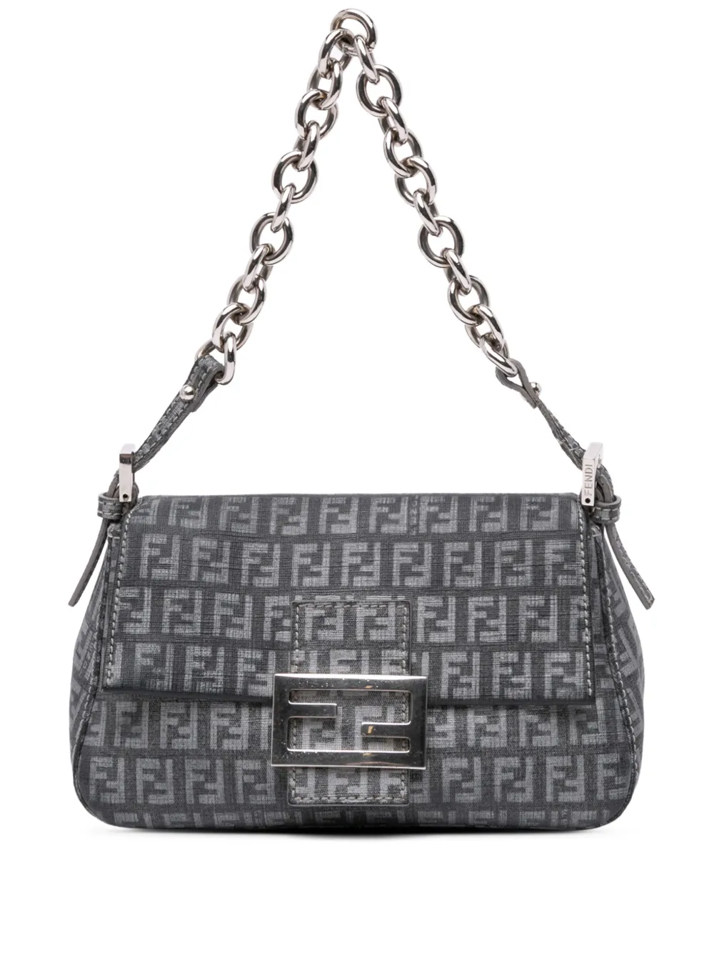 Fendi Pre-Owned شنطة كتف 'زوكينو سبالماتي تشاين ماما فوريفر' 2010-2024 | رمادي | Image 1