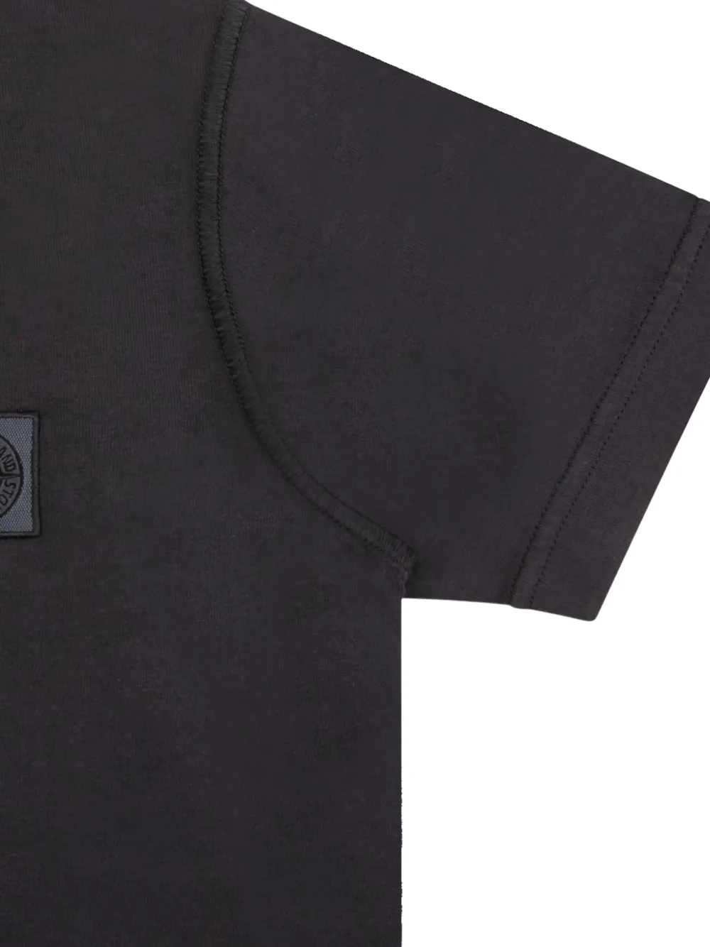 Stone Island Junior T-shirt met logopatch Zwart