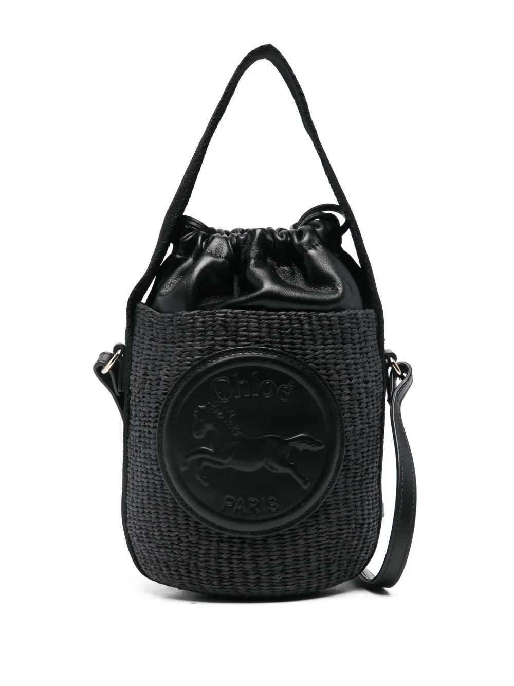 Chloé Bucket-tas met logopatch Zwart