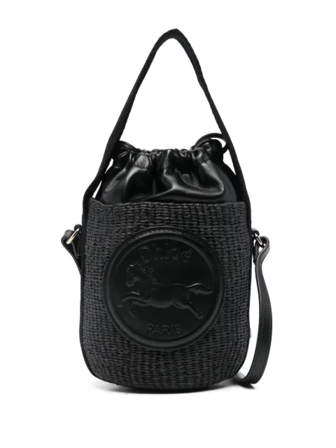 Chloé bolsa bucket con parche del logo