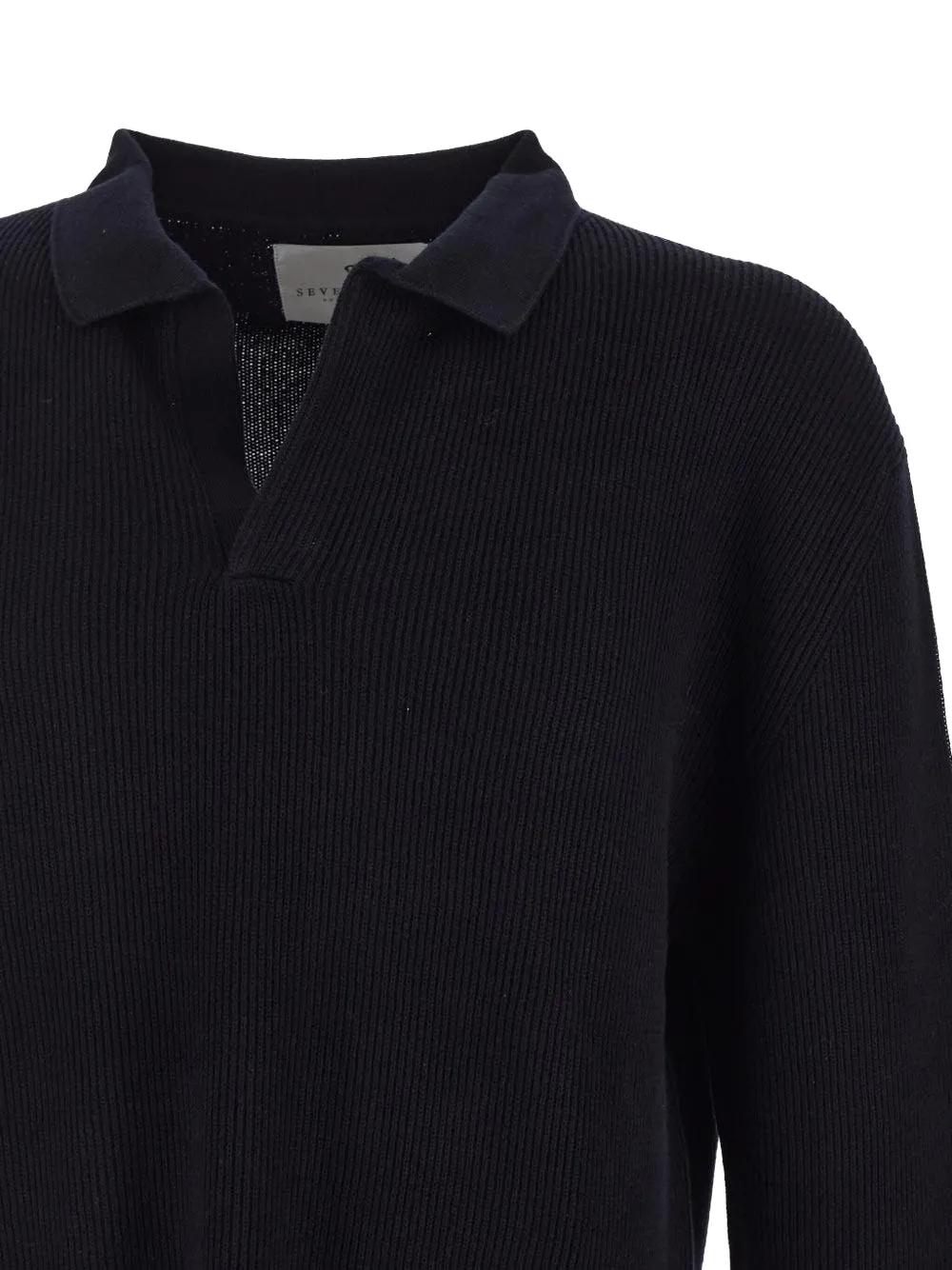 Shop Seven Gauge Cotton Polo Shirt In Blue