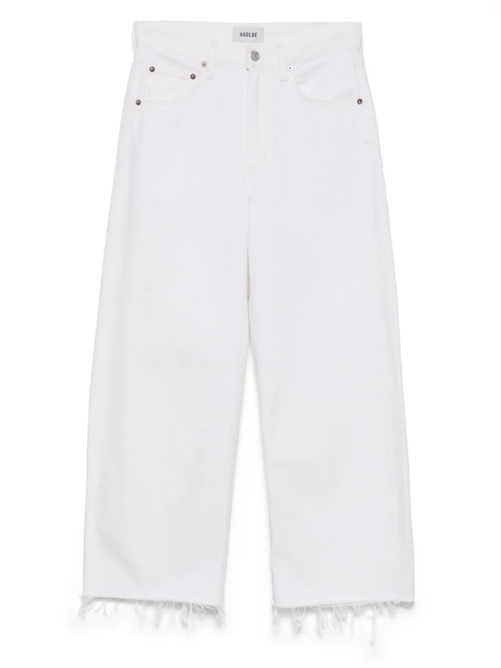 AGOLDE Jeans met franje Wit