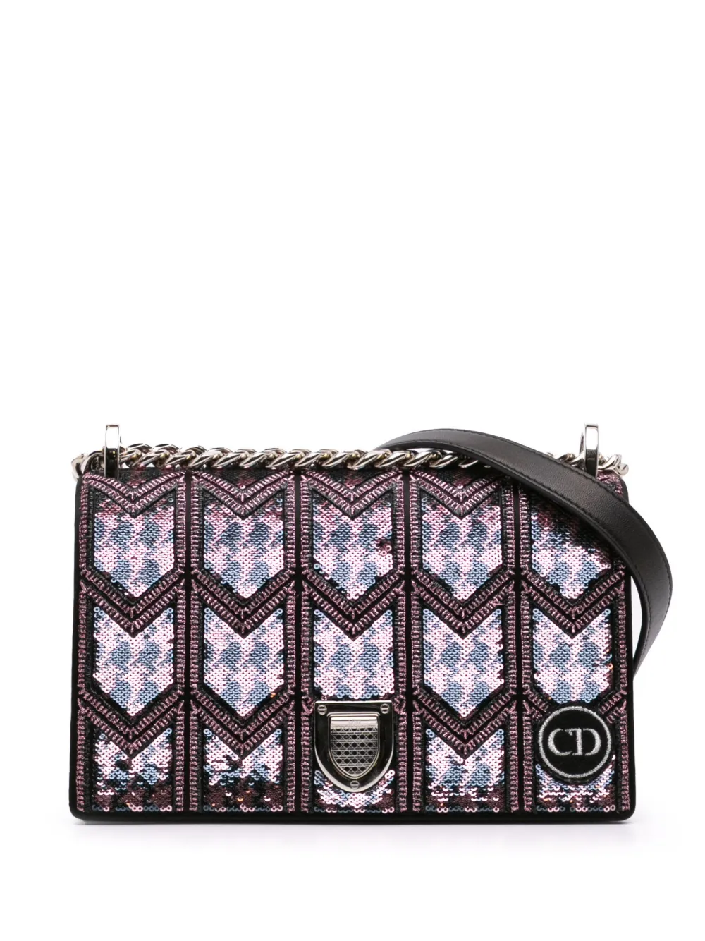 Christian Dior Pre-Owned 2015 スモール スパンコール エンブロイダリー ディオラマ ショルダーバッグ - Christian Dior Pre-Owned 2015 スモール スパンコール エンブロイダリー ディオラマ ショルダーバッグ -