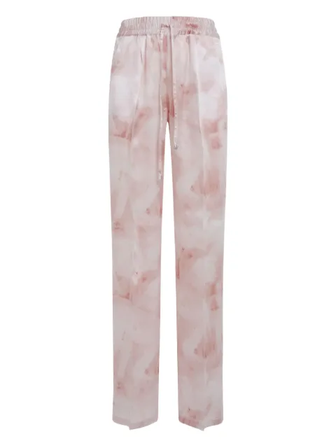 Kiton pantalones de seda estampados