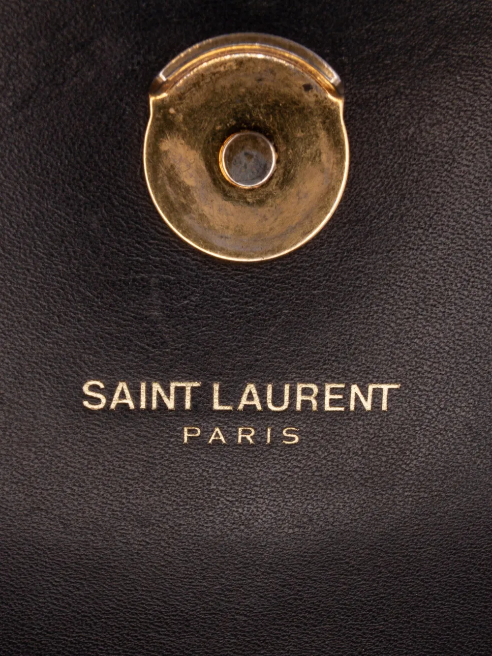Pre-owned Saint Laurent 2016 Small Leather Monogram Kate Tassel Crossbody Bag In Black
