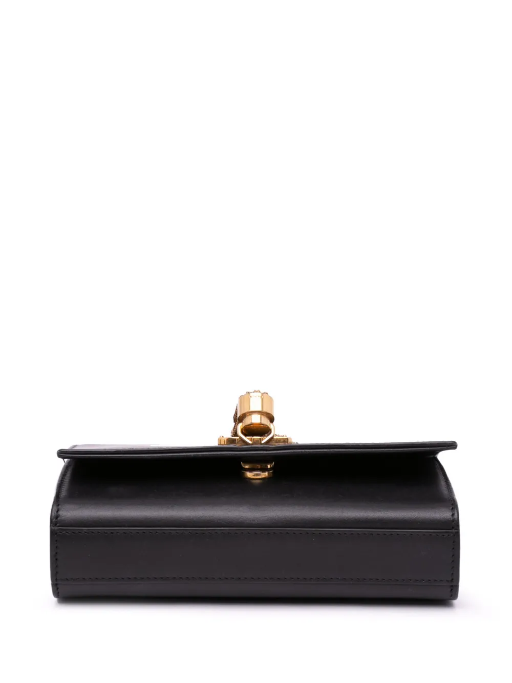 Pre-owned Saint Laurent 2016 Small Leather Monogram Kate Tassel Crossbody Bag In Black