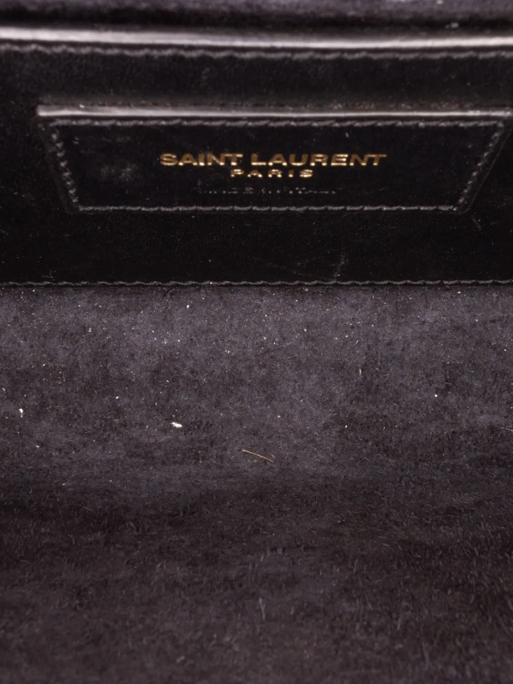 Pre-owned Saint Laurent 2016 Small Leather Monogram Kate Tassel Crossbody Bag In Black