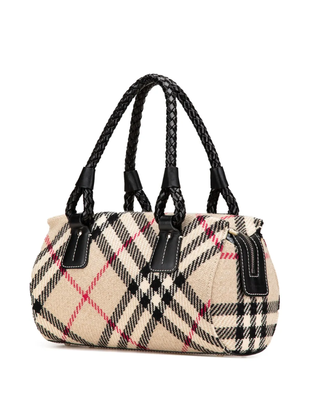 Burberry Pre-Owned 2000-2017 Supernova Check Wool boston bag | Pre-Owned | Image 2