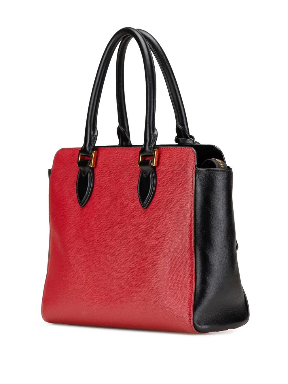 Prada Pre-Owned bolsa satchel Bicolor Soft Calf Trimmed Saffiano 2010-2024 | Estilos de archivo | Image 2