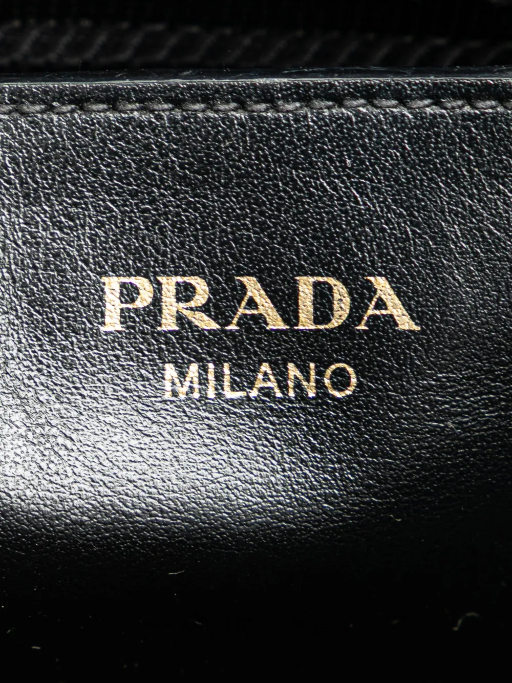 Pre-owned Prada 2010-2024 Bicolor Soft Calf Trimmed Saffiano Satchel In Black