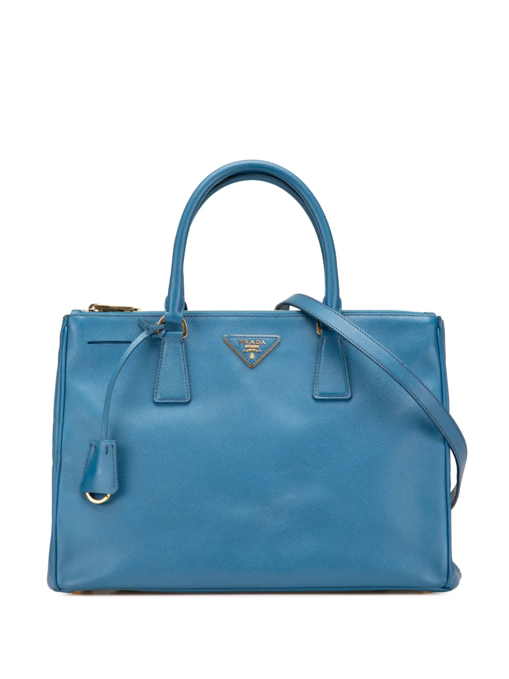 Prada Pre-Owned 2010-2024 Medium Saffiano Lux Galleria Double Zip satchel | Blue | Image 1