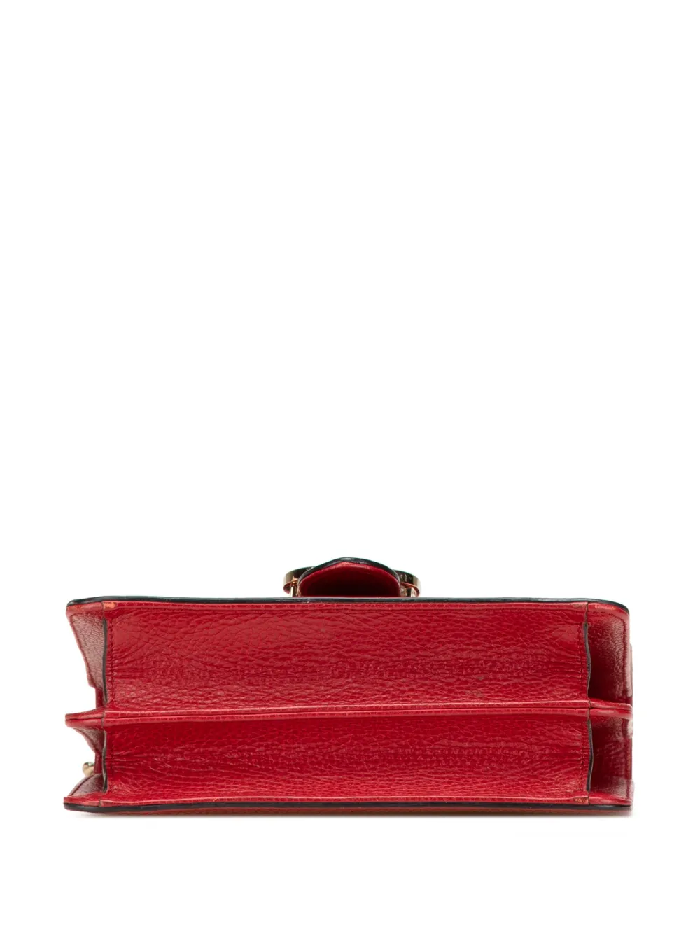 Pre-owned Gucci 2016-2024 Small Dollar Calfskin Interlocking G Crossbody Bag In Red