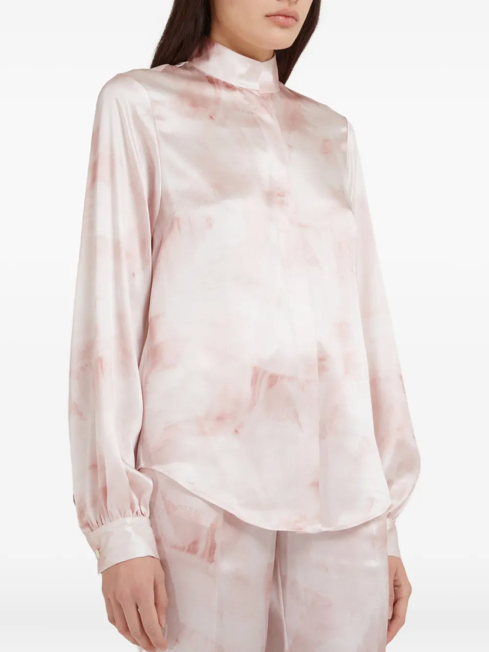 Kiton Blouse met print Roze