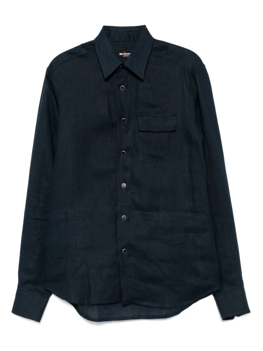 Kiton camisa de lino | azul | Image 1